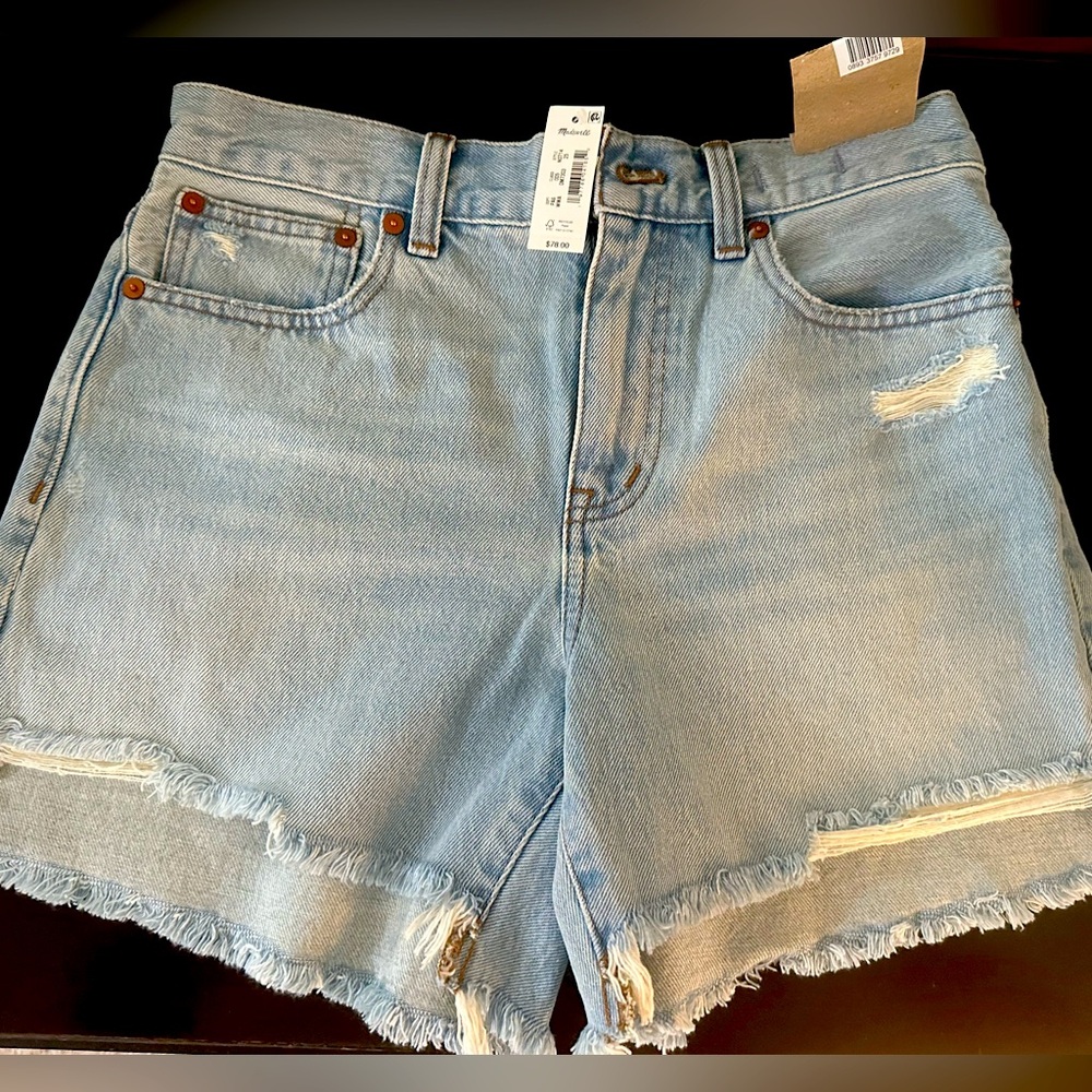 Madewell mid length relaxed Jean Shorts